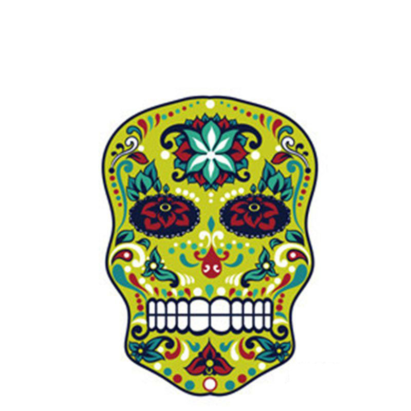 Fashion 31# Color Printed Skull Tattoo Face Sticker