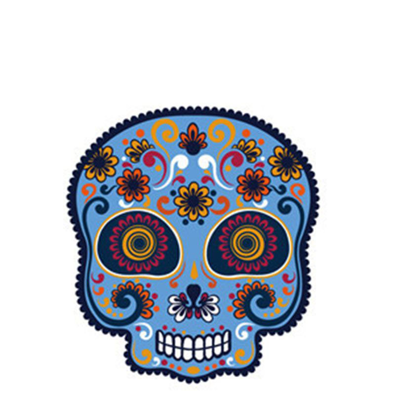 Fashion 35# Color Printed Skull Tattoo Face Sticker