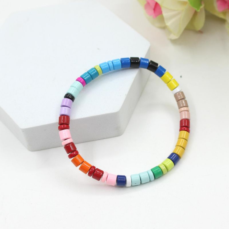 Fashion Color Alloy Geometric Beaded Mobile Phone Chain