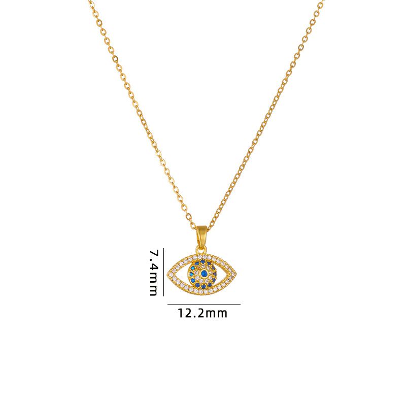 Fashion 3# Copper Diamond Eye Necklace