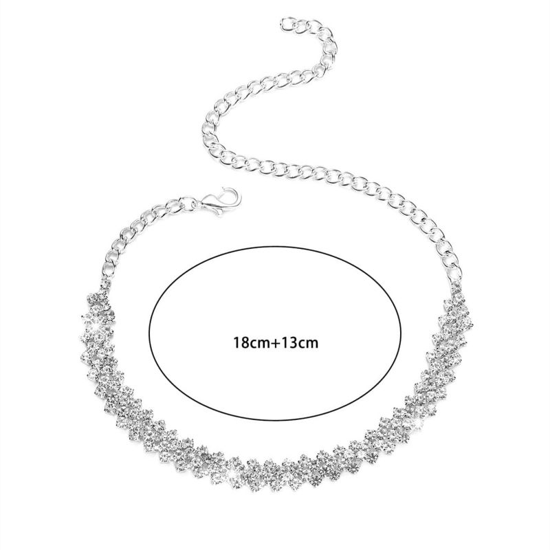 Fashion Silver Bracelet Geometric Diamond Bracelet  Rhinestones