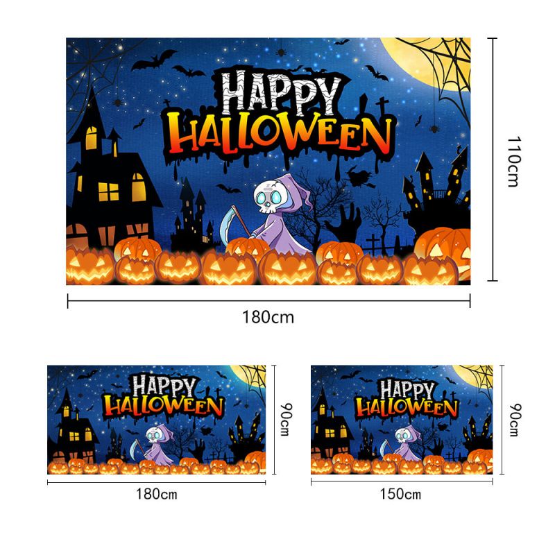 Fashion 12# Polyester Halloween Printed Background Fabric Hanging Flag