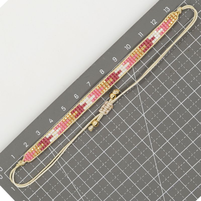 Fashion 3# Rice Beads Braided Bracelet  Glass%2fglazed