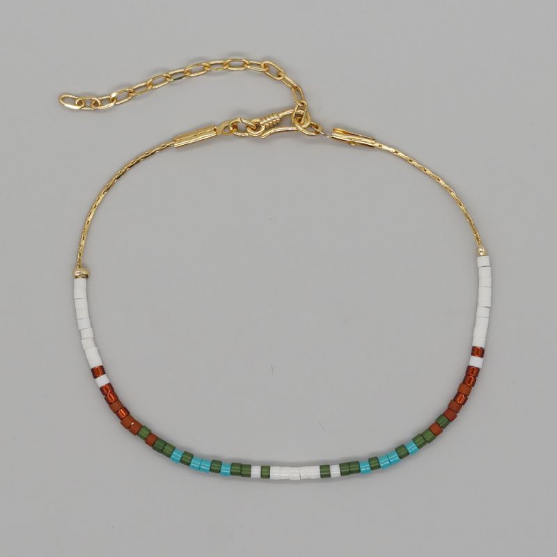 Fashion C Colorful Rice Beads Bracelet  Glass%2fglazed