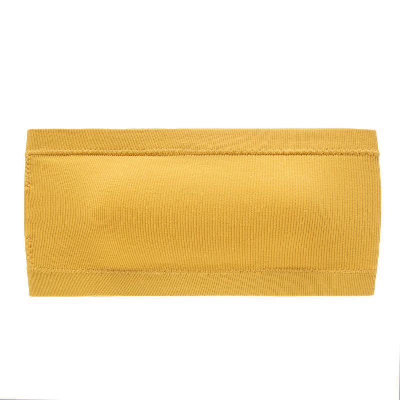 Fashion Ginger Yellow Nylon Knitted Strapless Vest
