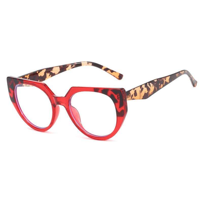 Fashion Transparent Red Bean Curd Color Matching Cat Eye Irregular Flat Mirror