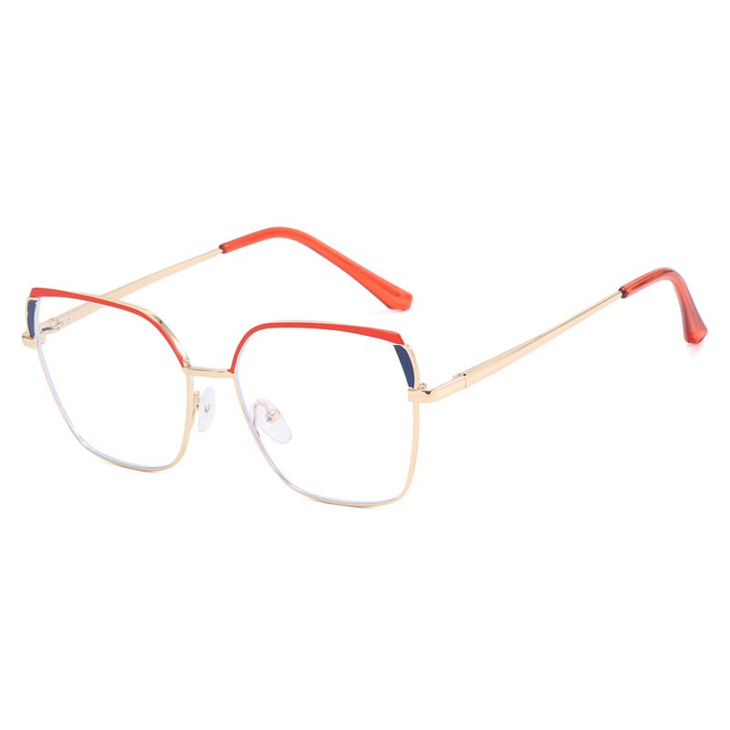 Fashion Red Blue Large Square Frame Color Matching Flat Mirror
