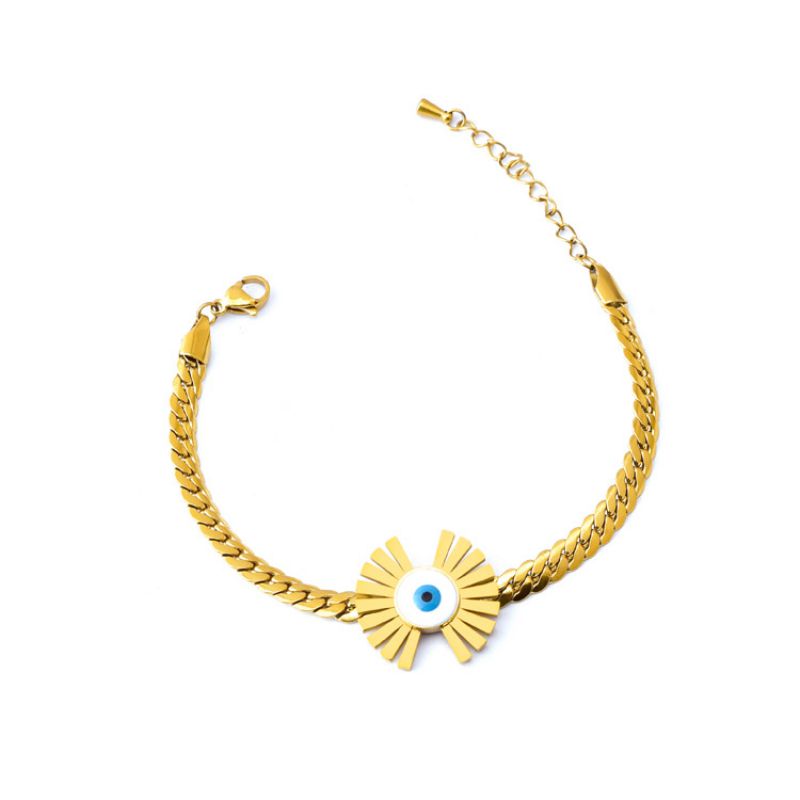 Fashion Bracelet Stainless Steel Eye Sunflower Bracelet
