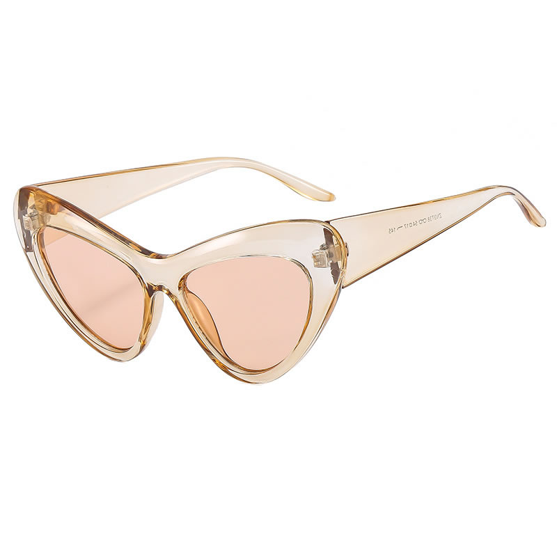 Fashion Light Tea Cat Eye Sunglasses