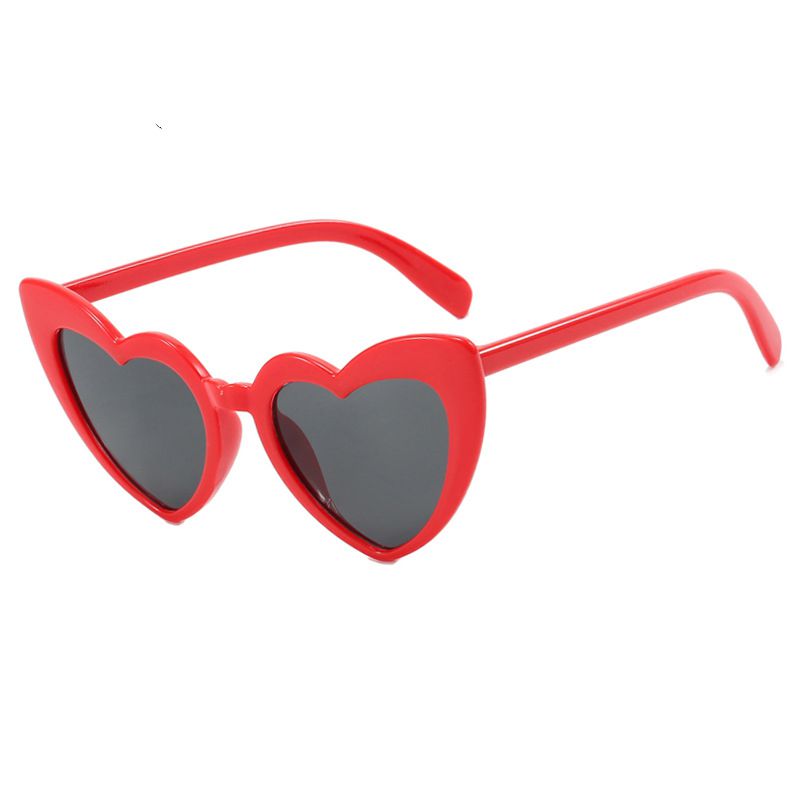 Fashion Big Red And Gray Piece Pc Love Sunglasses