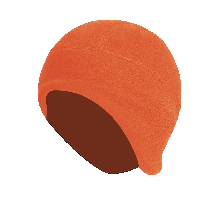Fashion Orange Polar Fleece Solid Color Ear Protective Hood