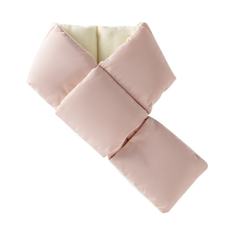 Fashion Light Pink Polyester Cross Down Scarf