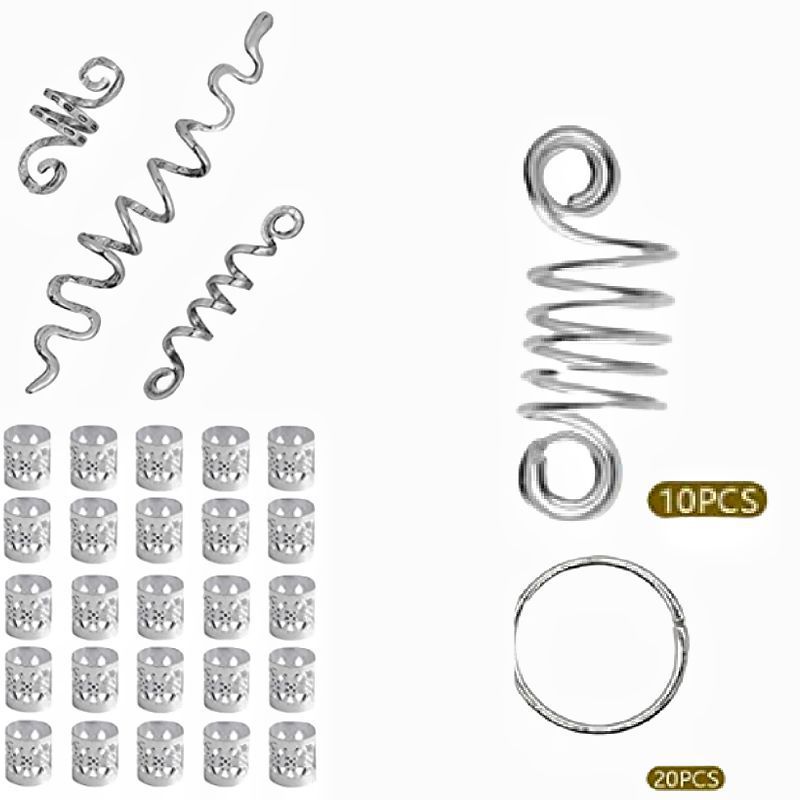 Fashion As Shown In The Picture Silver 58 Pieces 14# Geometric Snake Braided Hair Button Set