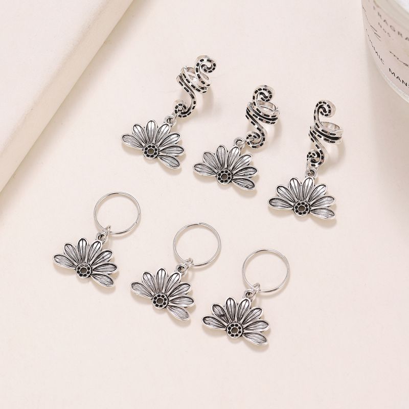 Fashion As Shown In A Set Of Pictures Alloy Petal Hair Ring Set