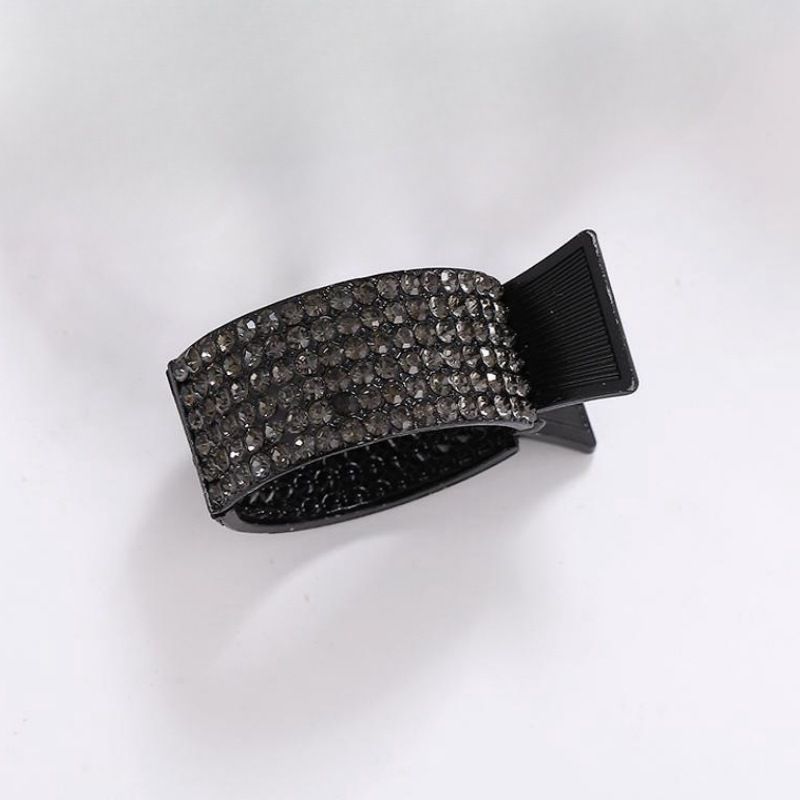 Fashion Black Full Diamond Model Metal Diamond-encrusted Geometric High Gripper