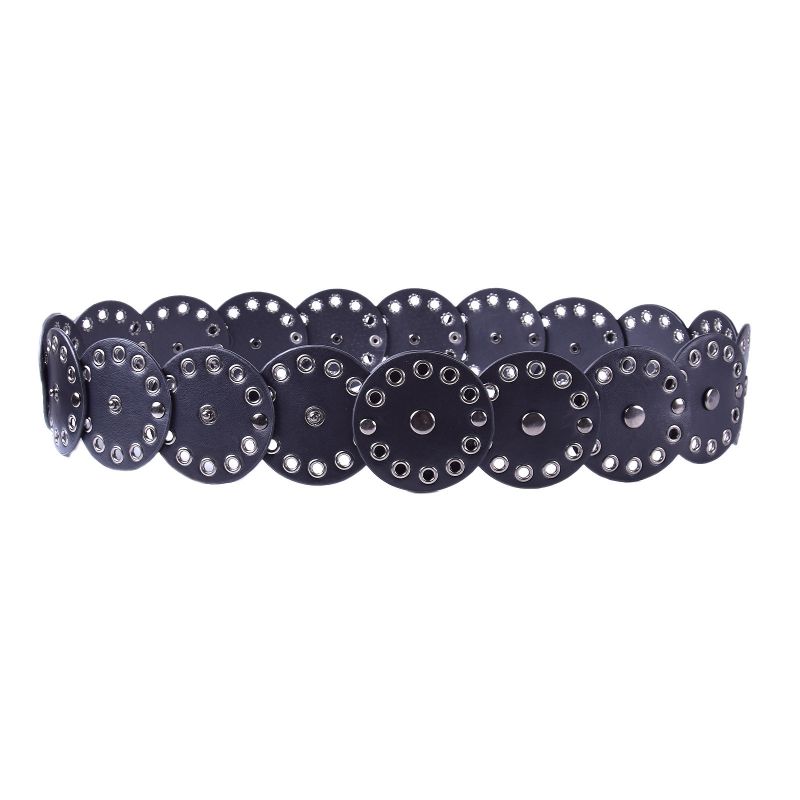 Fashion Style 2 Disc Cutout Perforated Belt