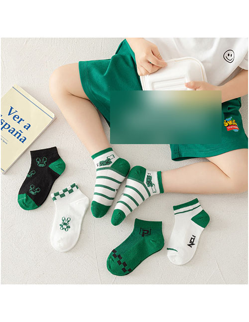 Fashion Trendy Bunny [5 Pairs Of Breathable Mesh] Cotton Printed Breathable Mesh Kids Socks