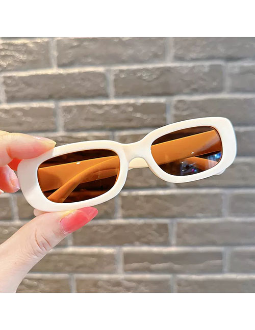 Fashion Beige [single Pack] Small Resin Square Sunglasses