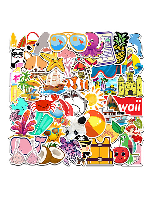 Fashion Color Pvc Cartoon Waterproof Stickers