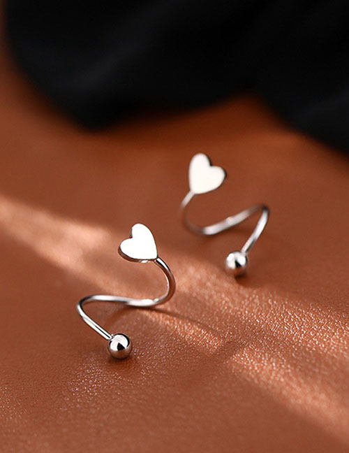 Fashion Loving Couple Titanium Steel Heart Screw Earrings