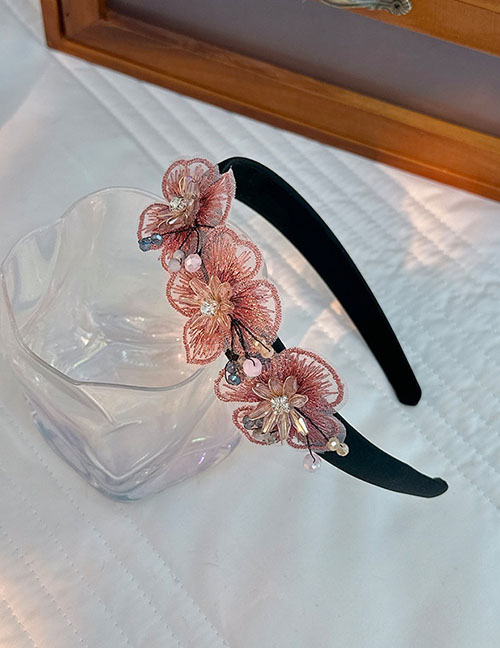 Fashion 60#three Flowers Fabric Flower Headband