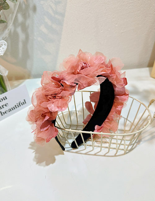 Fashion 98# Pink Fabric Flower Headband