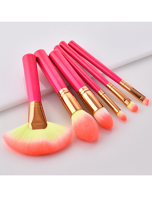 Fashion Pink 6pcs Pink Makeup Brush Set