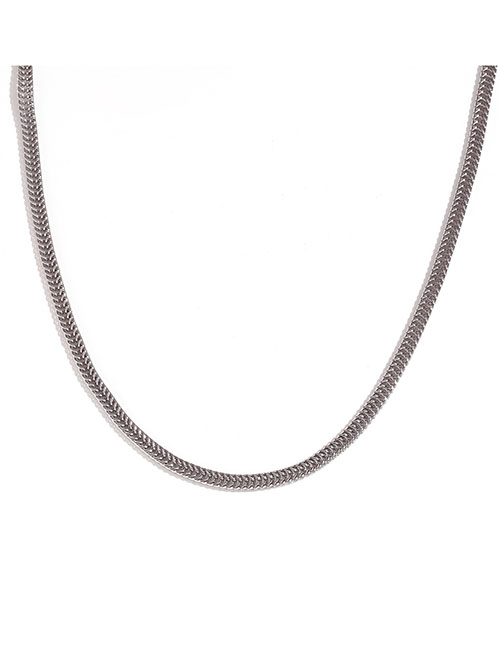 Fashion 3mm Foxtail Chain-steel Waist Chain-80cm+10cm Titanium Steel Geometric Foxtail Chain Waist Chain