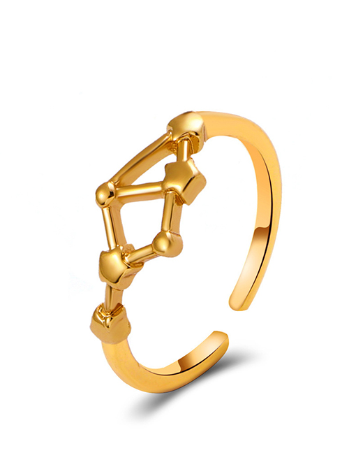 Fashion Libra 10961 Pure Copper Geometric Zodiac Ring