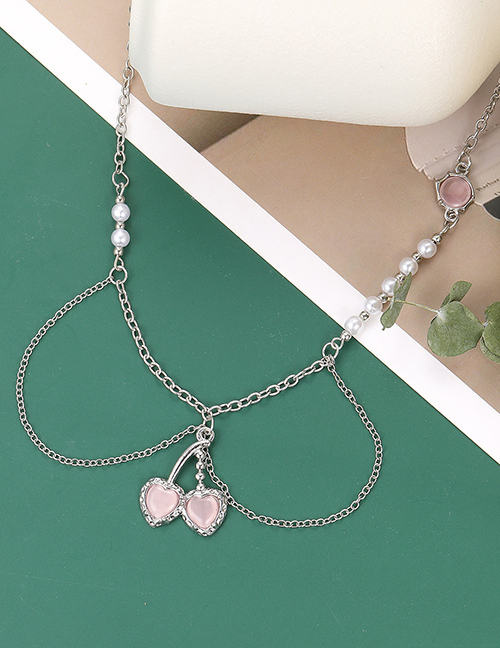 Fashion Silver Alloy Geometric Cherry Necklace