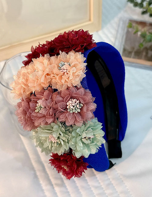Fashion Color Fabric Flower Wide-brimmed Headband