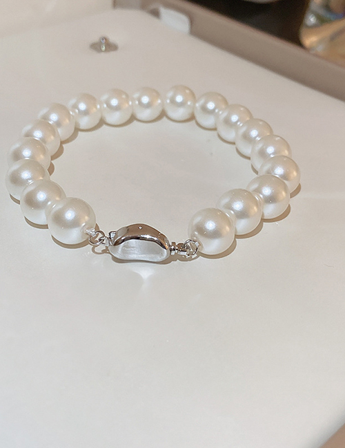 Fashion 21# Bracelet - White Pearl 11mm Pearl Beaded Bracelet