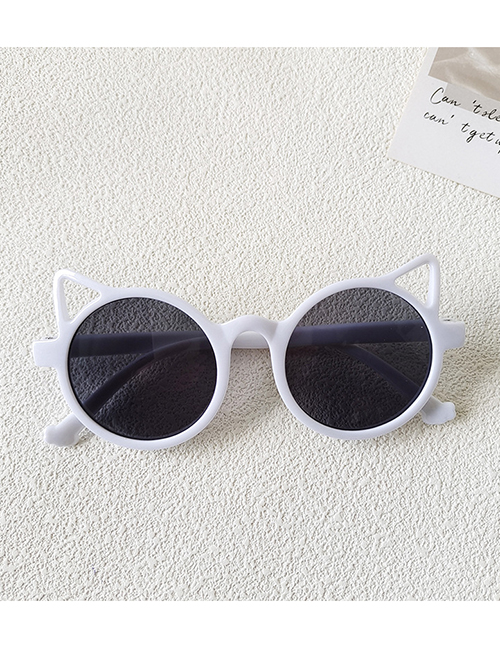 Fashion White Resin Cat Eye Sunglasses