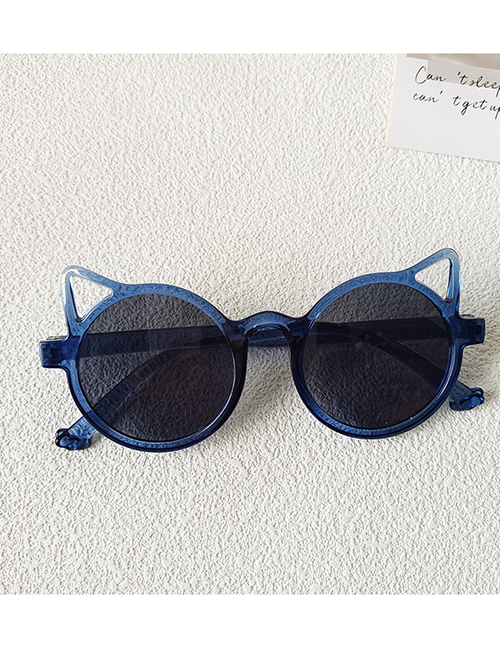 Fashion Blue Resin Cat Eye Sunglasses