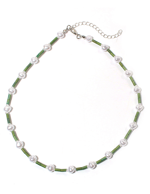 Fashion Green Shaped Pearl Necklace