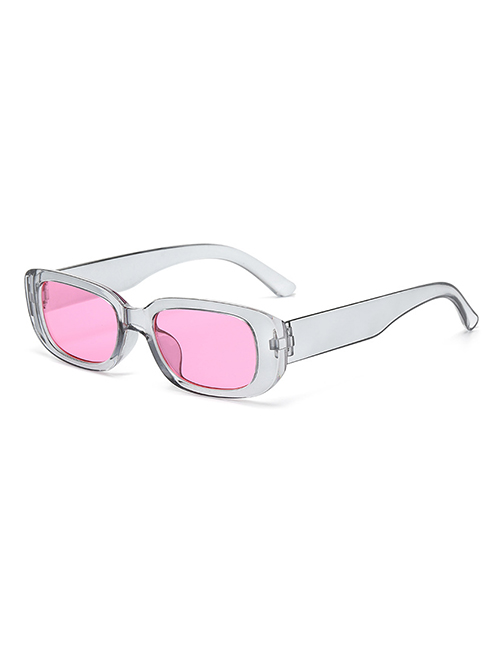 Fashion Gray Box Powder Small Resin Square Sunglasses