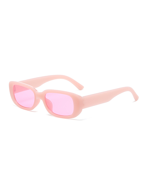 Fashion Jelly Powder Small Resin Square Sunglasses