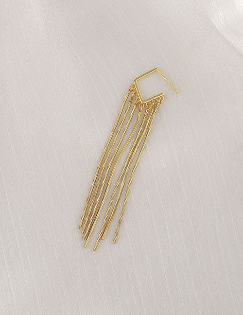 Fashion One Gold Geometric Tassel Earring Line Tassel Earring Earrings (single)