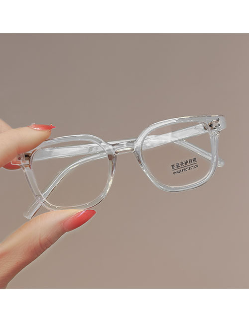 Fashion Transparent Blu-ray Film Pc Square Flat Mirror Glasses