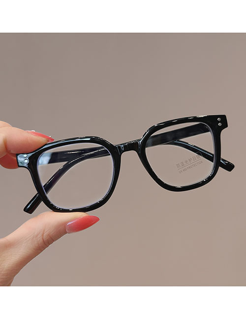 Fashion Bright Black Blu-ray Film Pc Square Flat Mirror Glasses