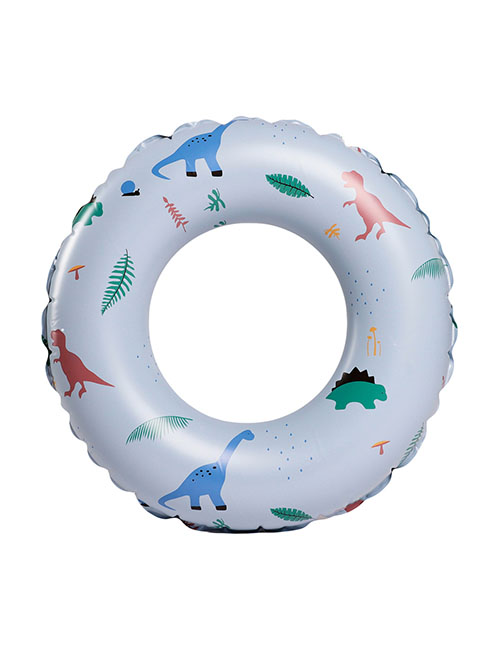 Fashion Retro Blue Dinosaur 60# (125g) Suitable For 2-4 Years Old Pvc Printing Swimming Ring