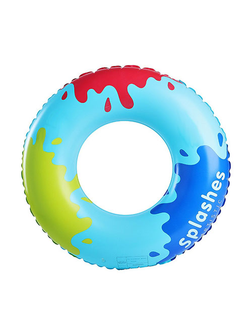 Fashion Pomo Style (blue) 90# (295g) Suitable For Adults Pvc Printing Swimming Ring