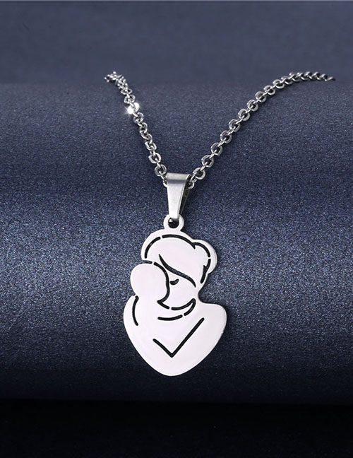 Fashion Twenty One# Stainless Steel Mother Necklace