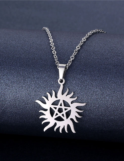 Fashion 28# Stainless Steel Sun Necklace