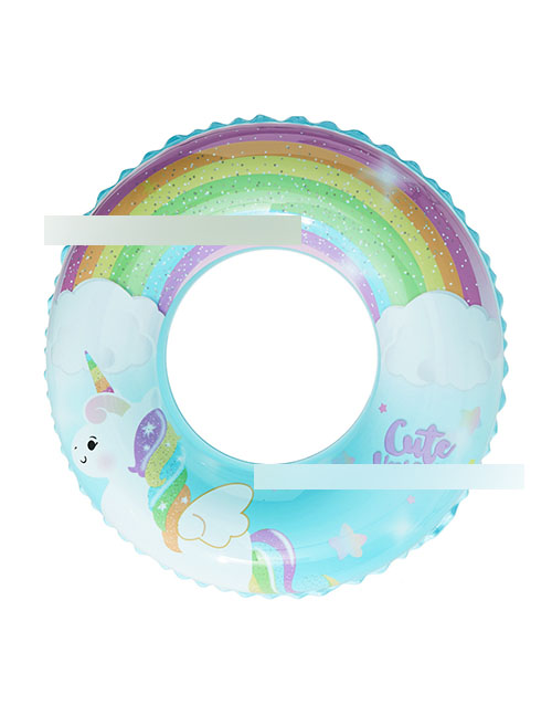 Fashion Colorful Unicorn 60# (110g) Suitable For 2-4 Years Old Pvc Cartoon Children's Swimming Ring