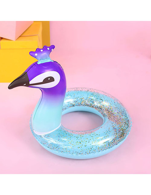 Fashion Sequined Peacock 70# (suitable For 5-9 Years Old) Pvc Sequin Peacock Kids Swimming Ring
