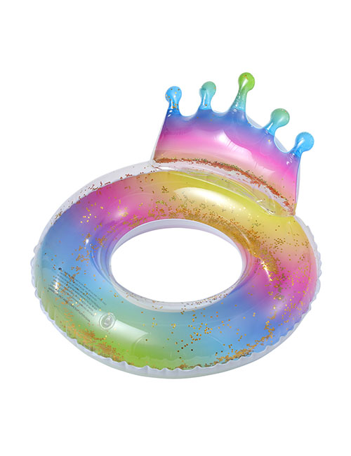 Fashion Gradient Crown 90# (suitable For Adults) Pvc Crown Children's Swimming Ring