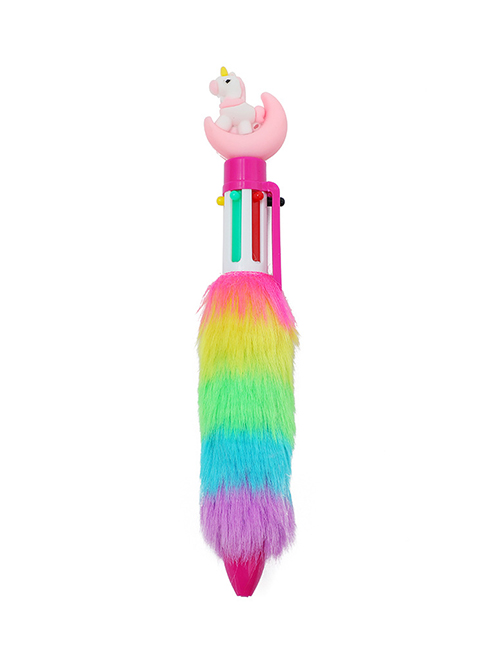 Fashion Pink Moon Unicorn Kids Plush Moon Unicorn Press Ballpoint Pen
