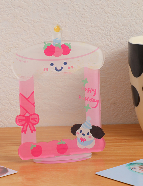 Fashion Pink Cake Puppy Acrylic Cartoon Desktop Stand