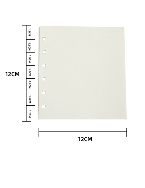 Fashion A7 Six-hole Blank Paper Inner Core 40 Sheets Pvc Six-hole Horizontal Double-panel Photo Album Inner Page